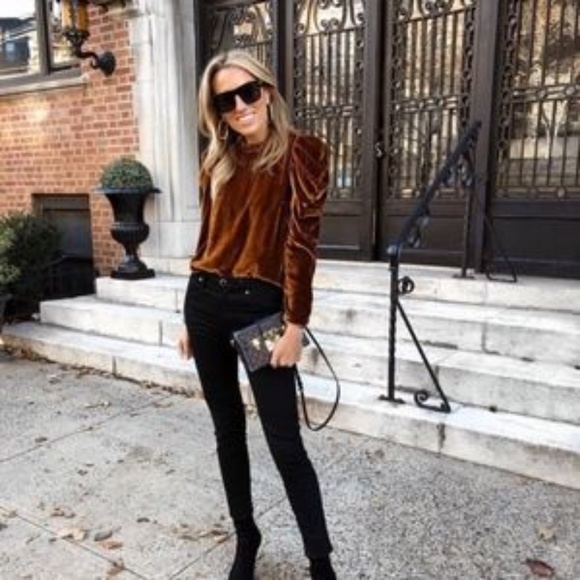 Ulla Johnson Tops - ULLA JOHNSON Velvet Gilles Top Topaz 6
